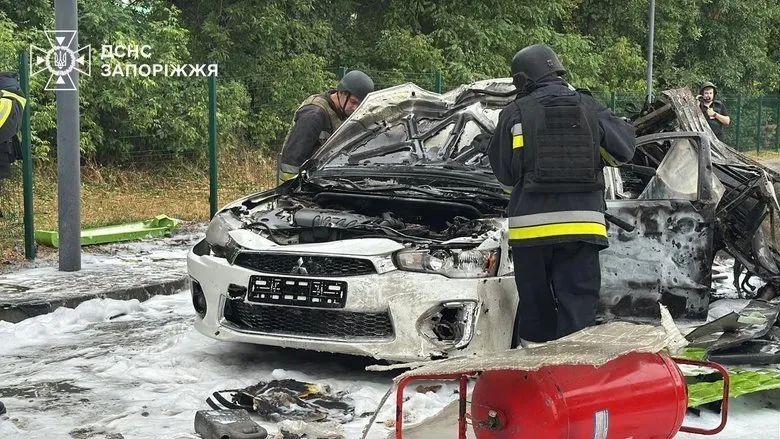 У Запоріжжі після удару дрона спалахнула АЗС