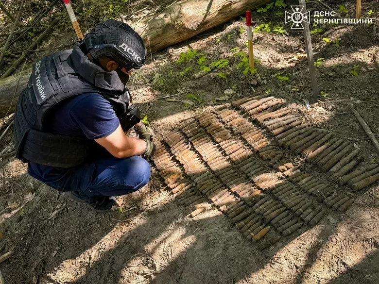 На Чернігівщині сапери підірвали понад 200 снарядів