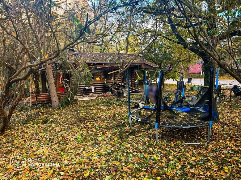 Three children were killed when a Russian drone struck a park in the Kharkiv region