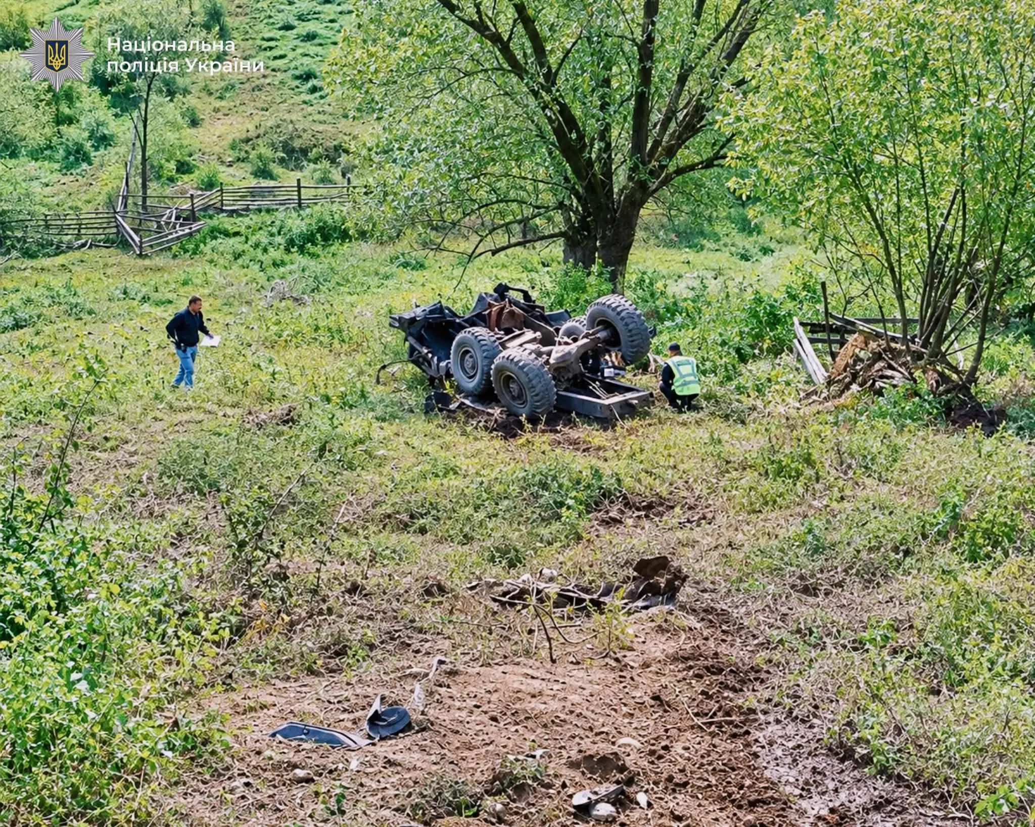 In the Carpathian region, a drunk driver left two children in a truck, which then plunged into a ravine