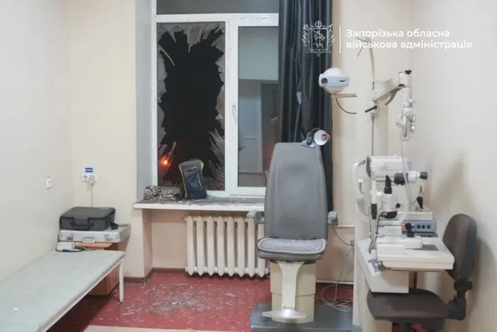 The Russians struck a children's hospital in Zaporizhzhia