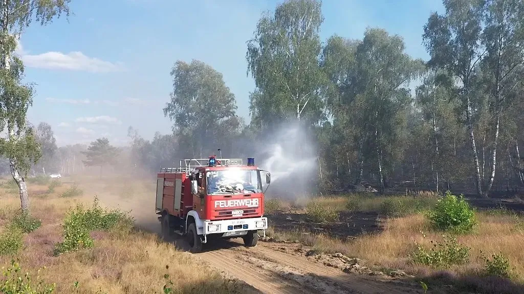 A massive fire broke out at a military training ground in Germany