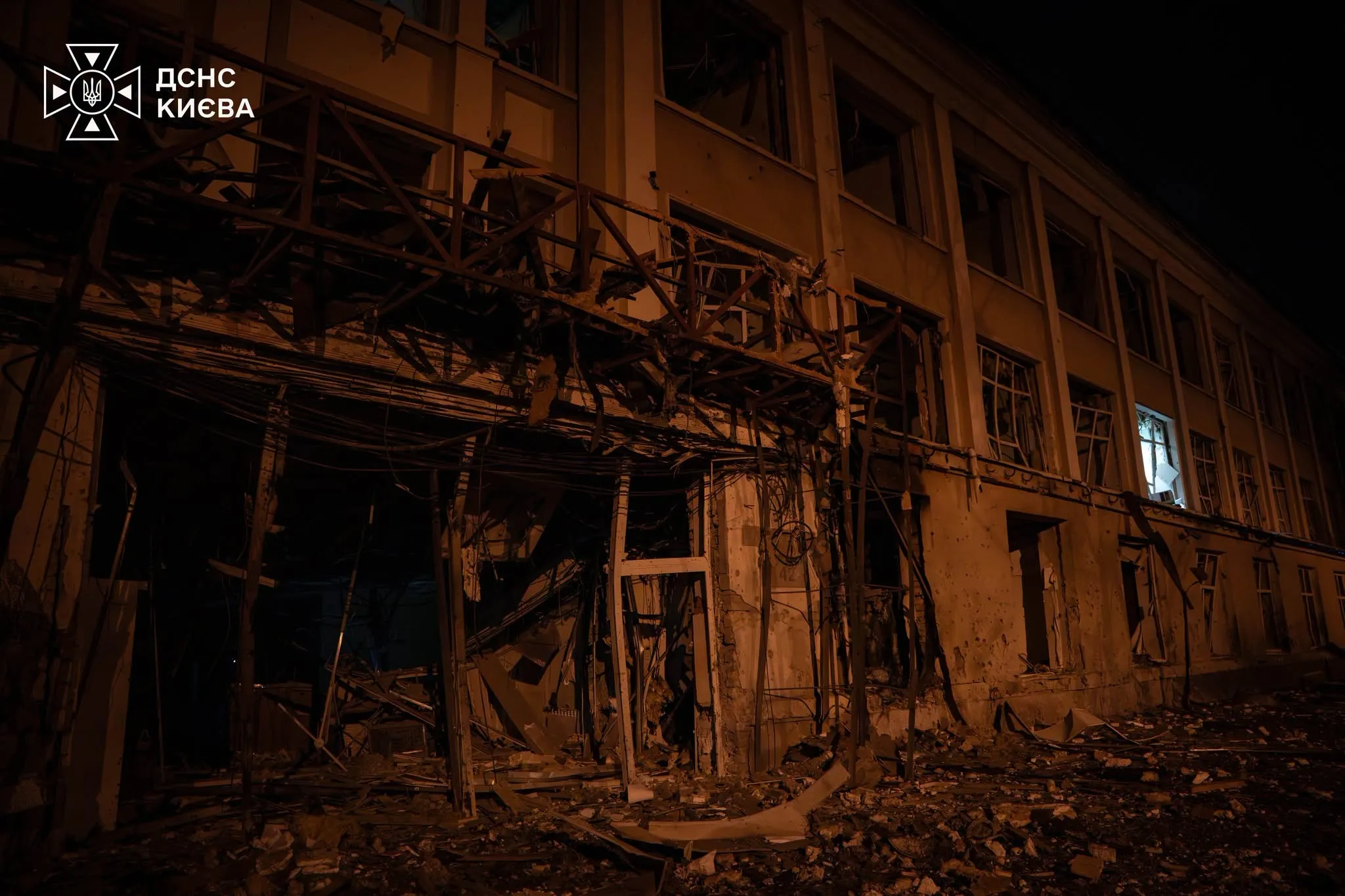 A nighttime ballistic attack destroyed the Datagroup data center
