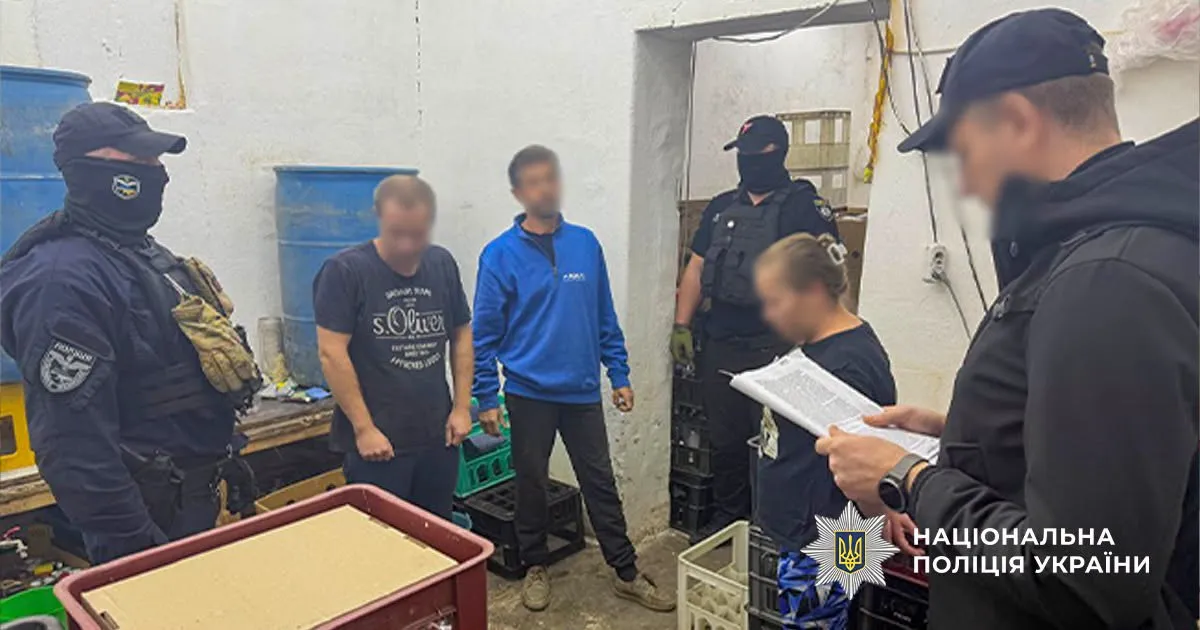 An underground workshop producing counterfeit alcohol was uncovered in Transcarpathia