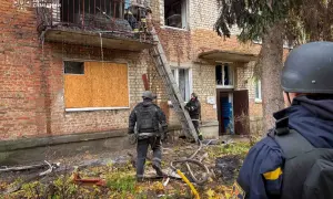 Russians struck a meat processing plant in the Kharkiv region with a "Molniya" drone; three people were injured