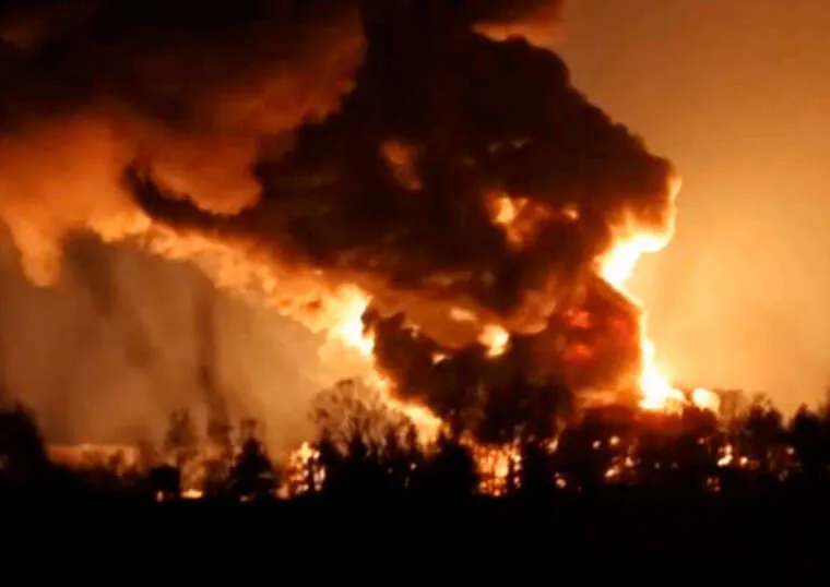 A warehouse belonging to the pharmaceutical distributor Venta, containing medicines, was attacked near Kyiv