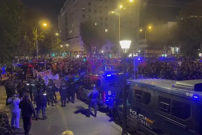 Protests broke out in Spain following a train crash