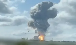 Video: A major oil refinery caught fire in Moscow following a drone attack