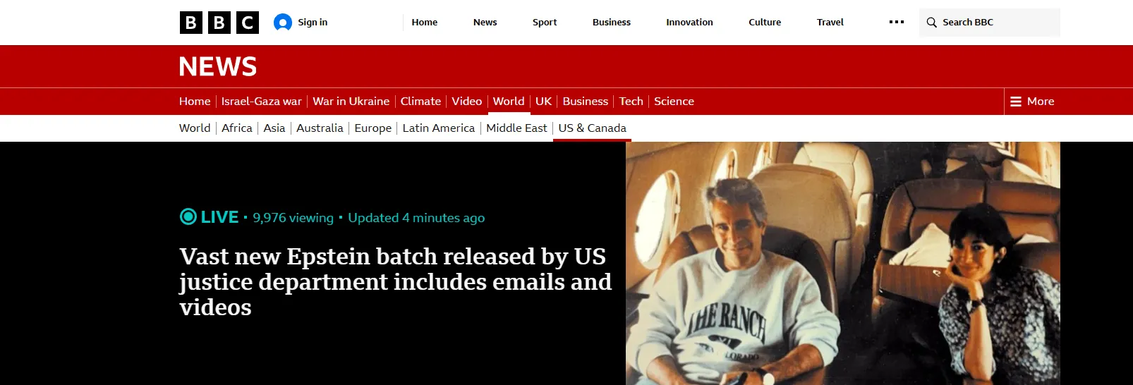 Мін’юст США виклав новий масив «файлів Епштейна» — BBC