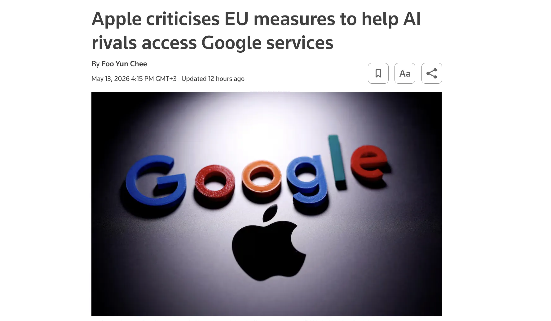 Apple розкритикувала вимоги ЄС щодо відкриття Android для сторонніх ШІ-сервісів