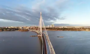 One of the world's longest pedestrian bridges has opened in Helsinki – video