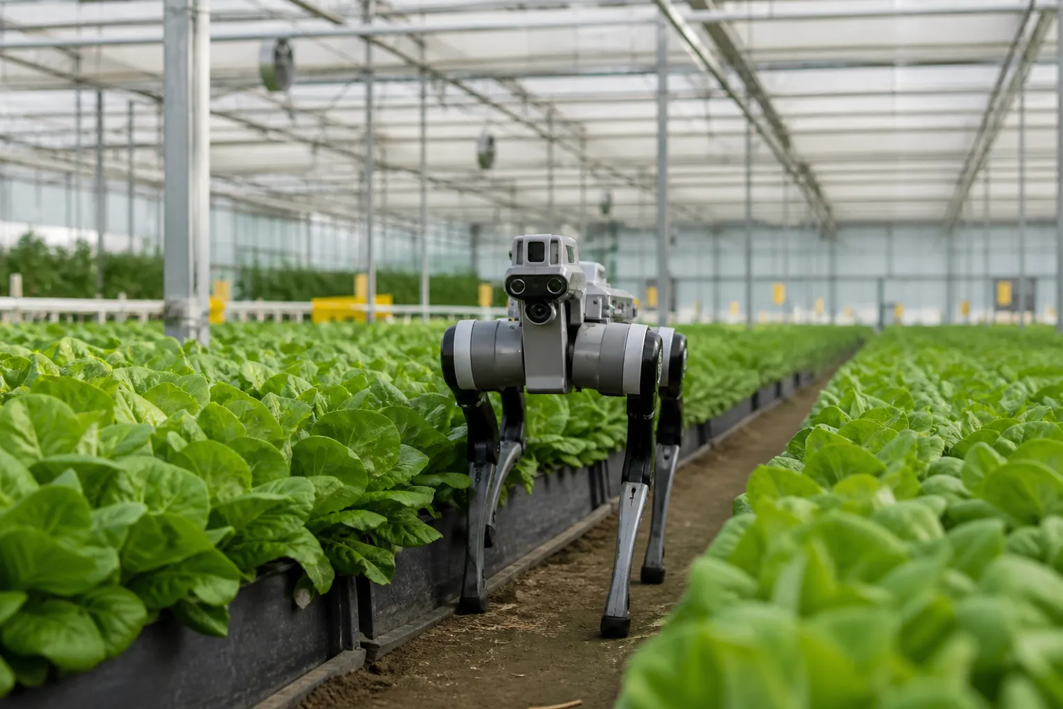 AI robot dog inspects vegetables in Shandong greenhouses — ECNS