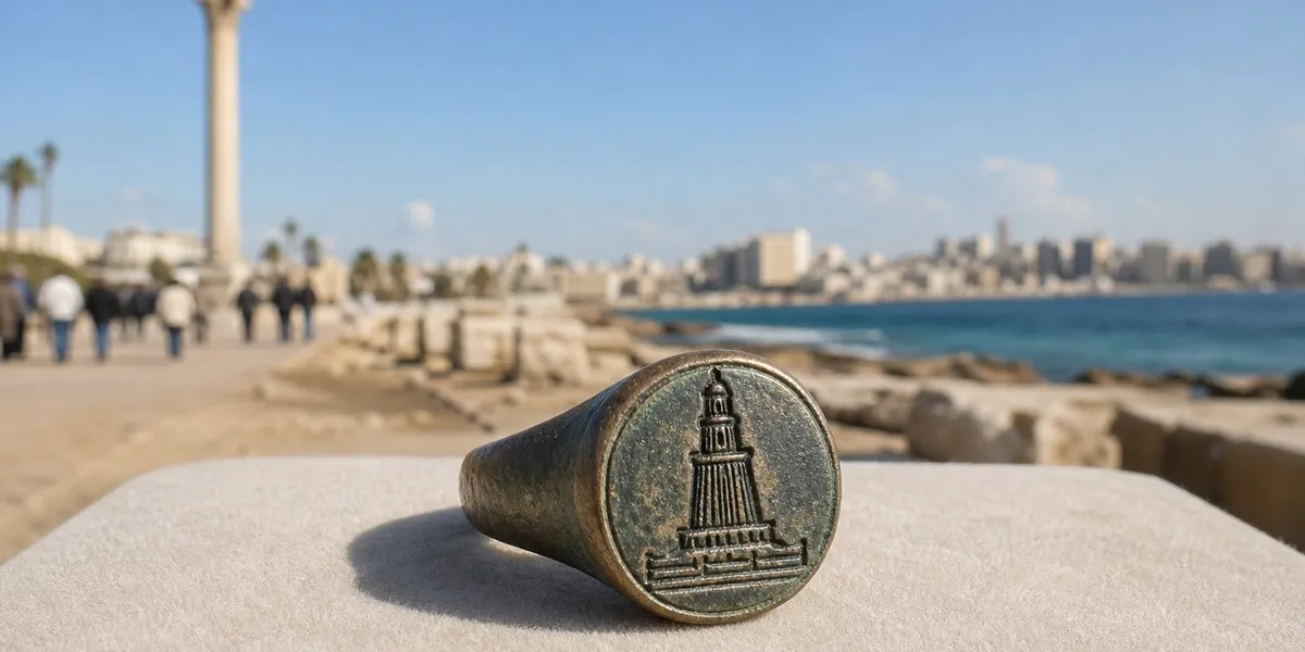 Signet ring depicting Pharos found in Alexandria — Jerusalem Post