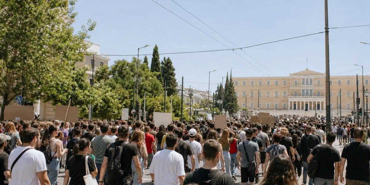 1万人在雅典抗议要求增加教育经费——Cyprus Mail
