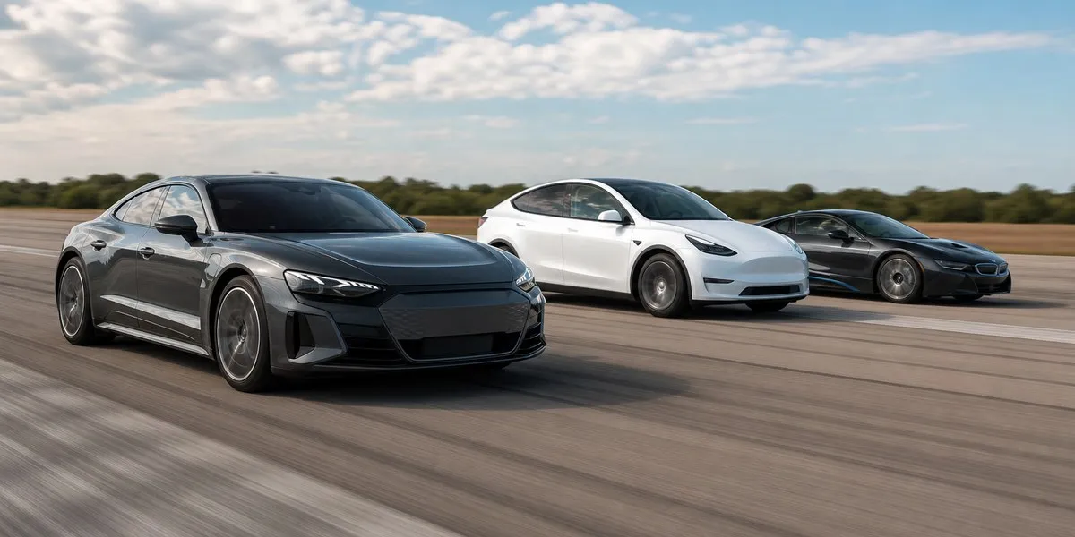 Audi E-Tron GT pokonał Teslę Model Y i BMW i8 w wyścigach drag — InsideEVs