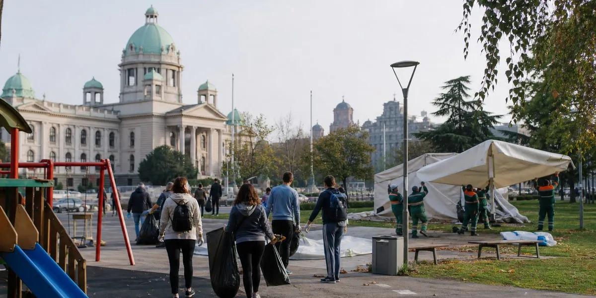 After Student List victory, Ćaciland camp dismantled in Belgrade — The Guardian