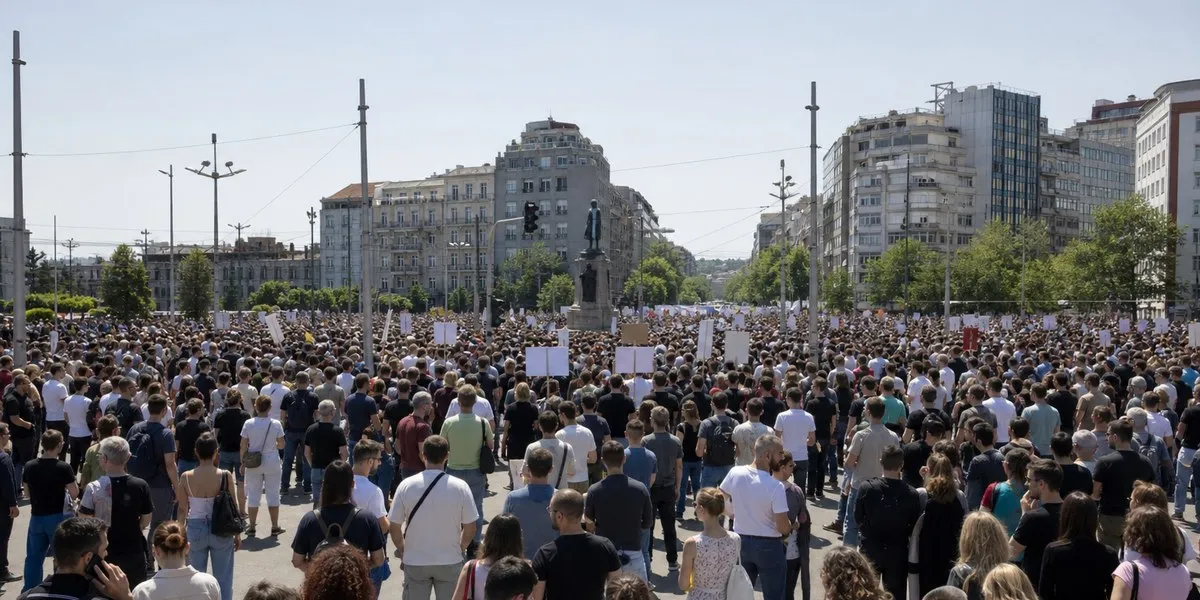 В Белграде на митинг студенческого движения собрались около 150 тысяч человек — The Guardian