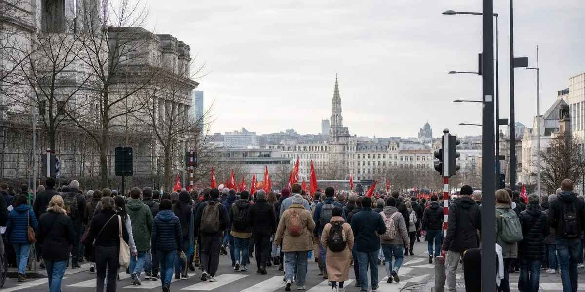 Clashes with police occur during strike in Brussels — Cyprus Mail