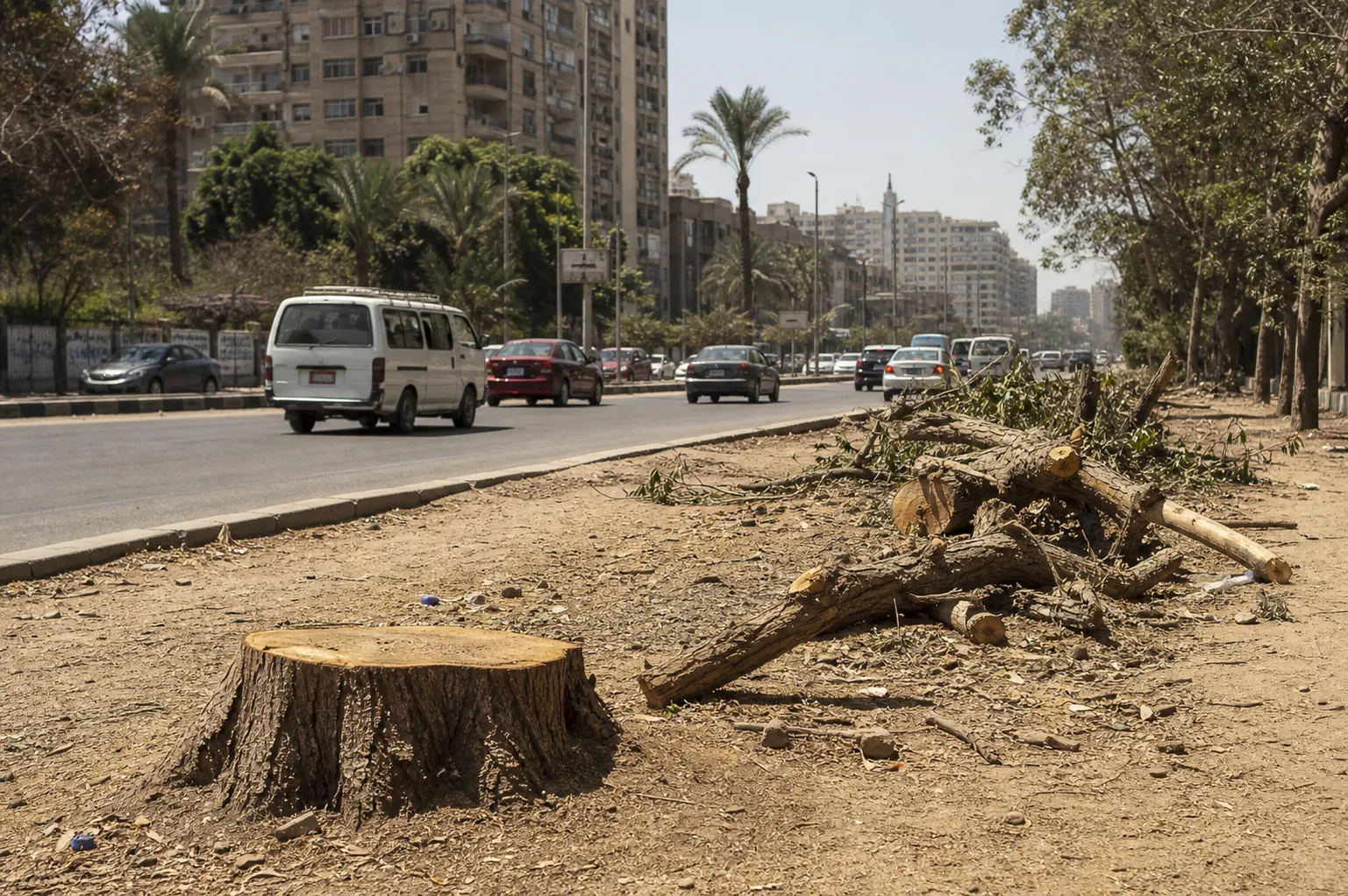 Cutting down old trees in Cairo sparks nationwide outrage