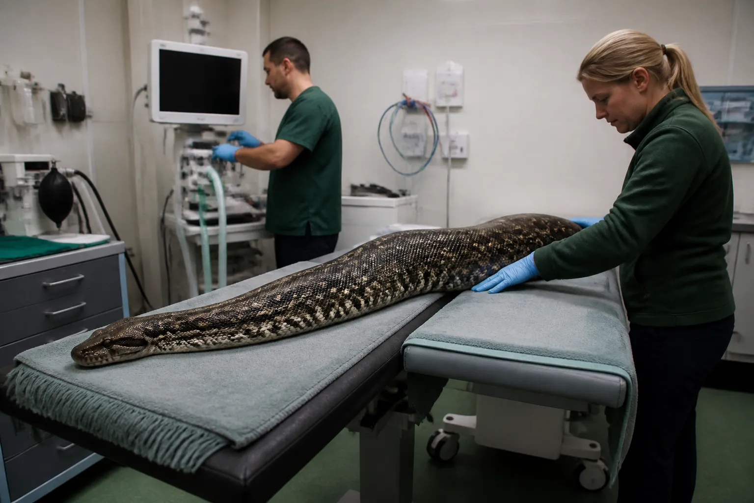 At the Chester Zoo, pythons were treated with electrochemotherapy for cancer