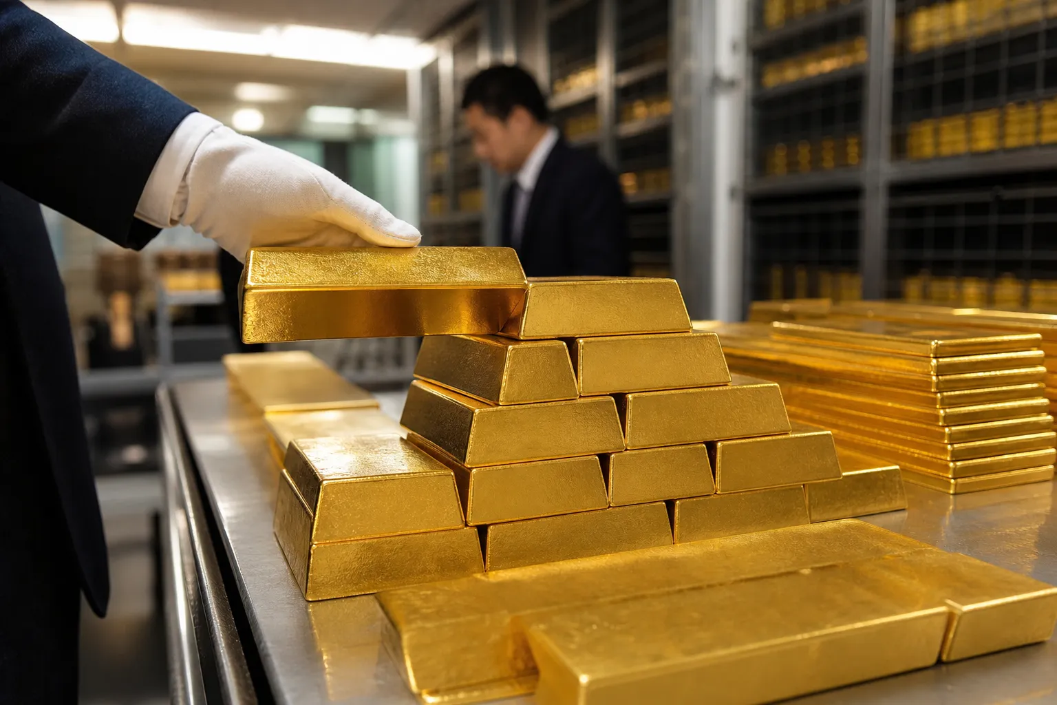 Китай увеличил золотые резервы до 76,73 млн унций