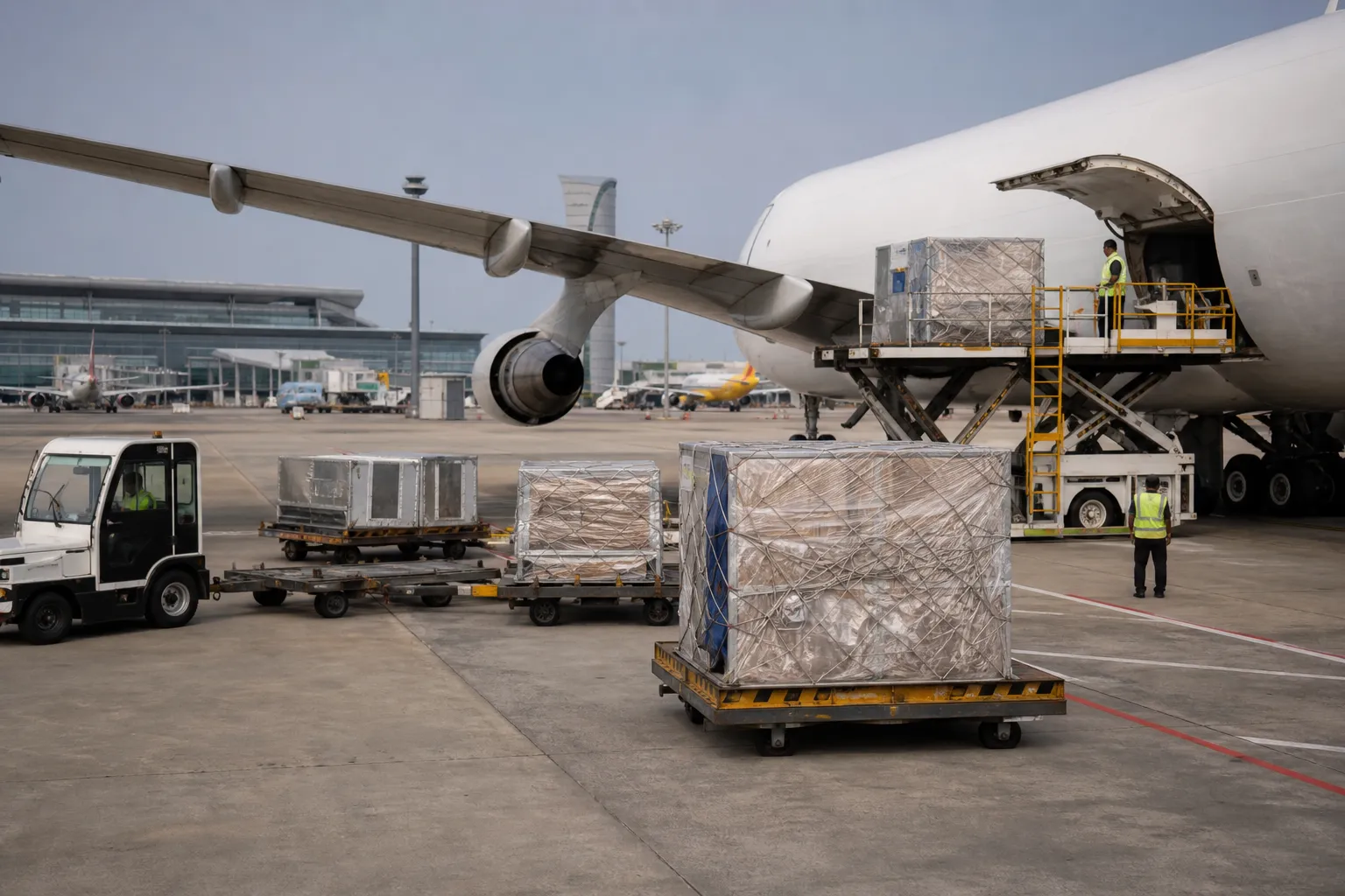 Demand for international air cargo transport from China picked up in July