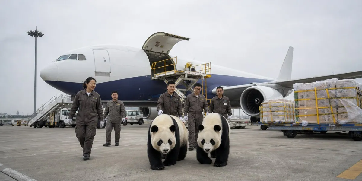 China sends two giant pandas to the US — Channel NewsAsia