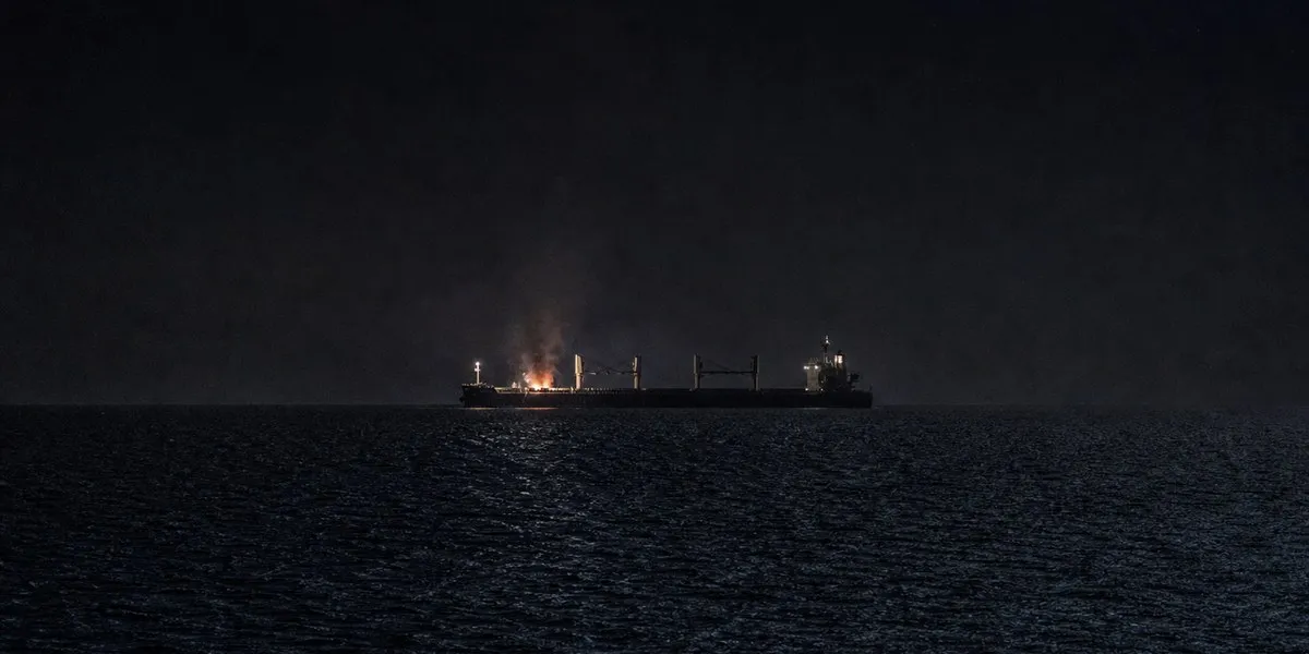 Commercial ship catches fire in Romanian waters — The Hindu