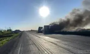 Видео: робот доставил более 400 кг гуманитарной помощи в прифронтовое село
