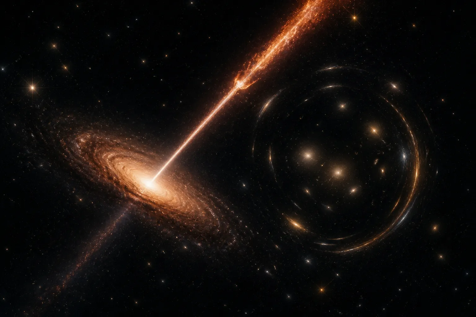 Dark matter could have distorted the plasma jet from a distant blazar