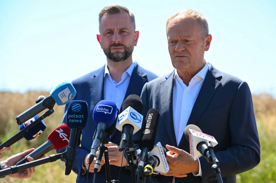 At the site where the Russian missile struck, Tusk stated that Poland was not the target