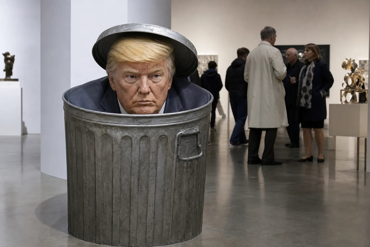 В Дублине выставили сатирическую скульптуру Трампа перед его визитом в Ирландию