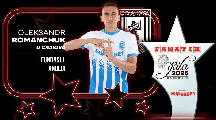 Український футболіст Олександр Романчук став «Захисником року» в Румунії