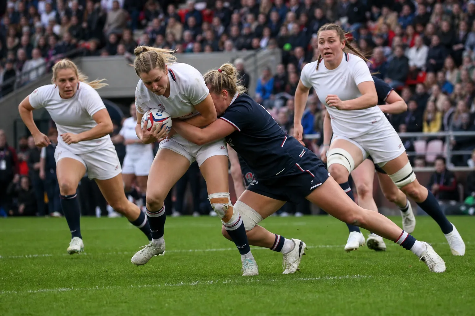 Rugbistki Anglii pokonały Australię 48:15 po stracie w pierwszej połowie