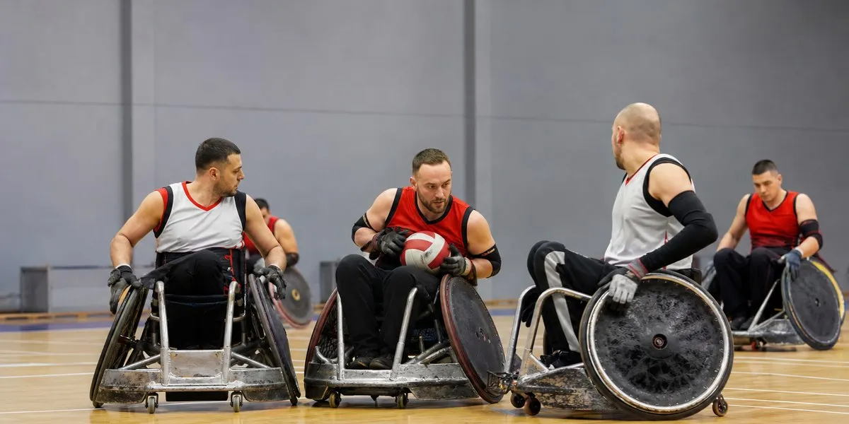 Photo: ua.news England beat wales wheelchair rugb