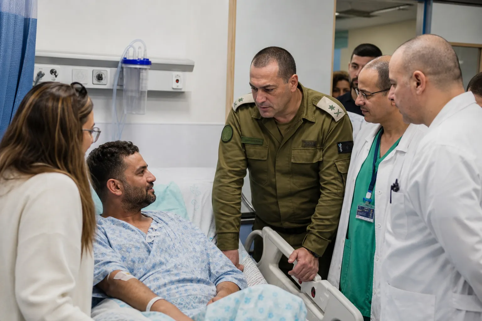 Eyal Zamir visits wounded soldiers at Sheba Medical Center in Israel