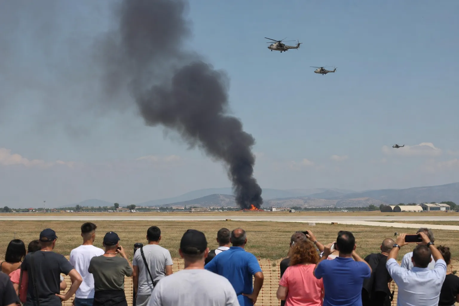 F-4 fighter jet crashes during airshow near Athens, Greece