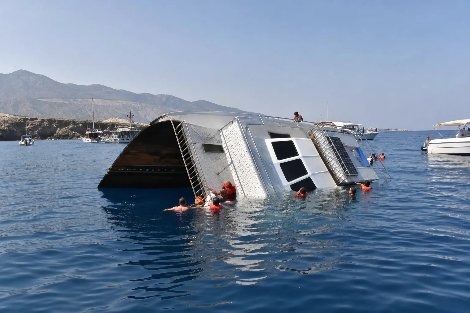 载有267人的渡轮在北塞浦路斯海岸附近倾覆