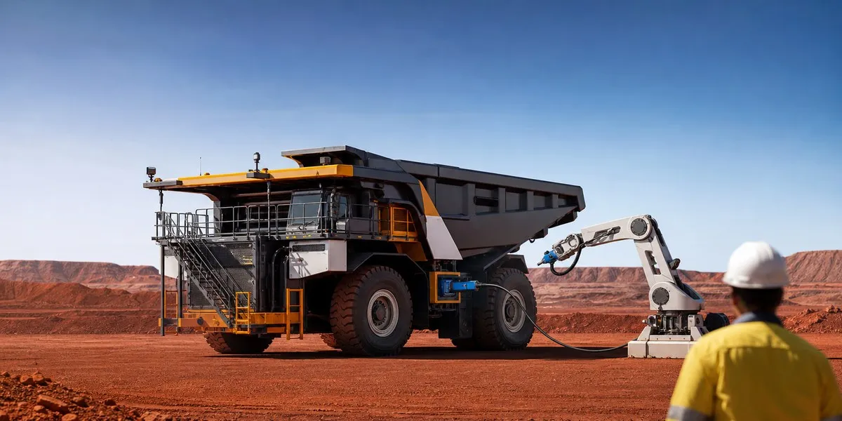 Fortescue pokazało roboty KUKA do podłączania ładowania wywrotek o mocy 6 MW — Electrek
