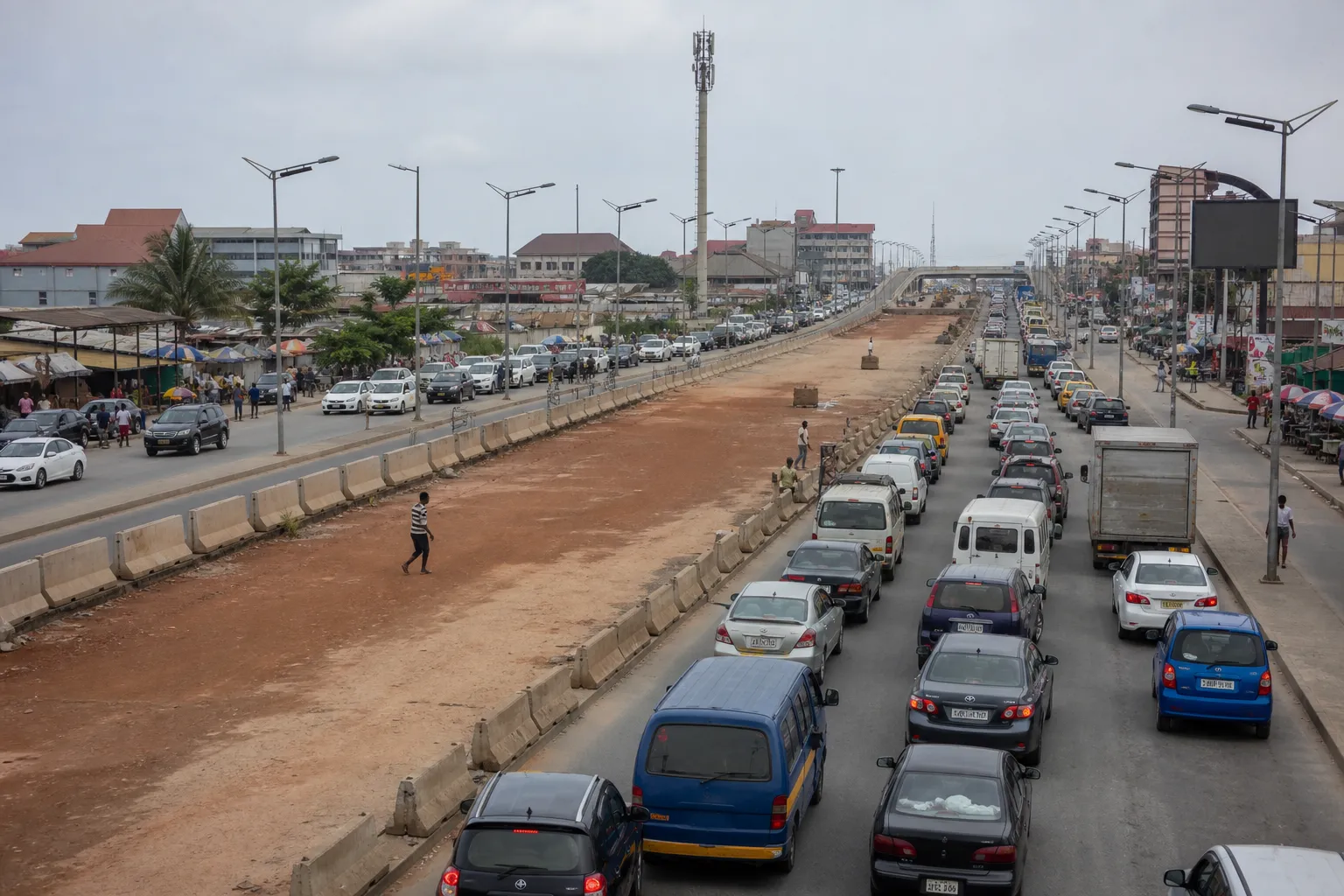 Western carriageway of highway near Pamprom temporarily closed in Ghana