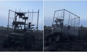 В Україні показали наземний дрон, що запускає FPV