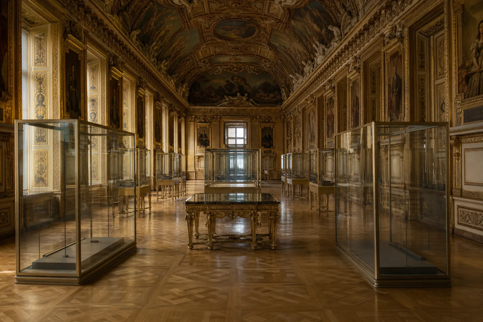 The Apollo Gallery at the Louvre reopened after a robbery in which no valuables were stolen