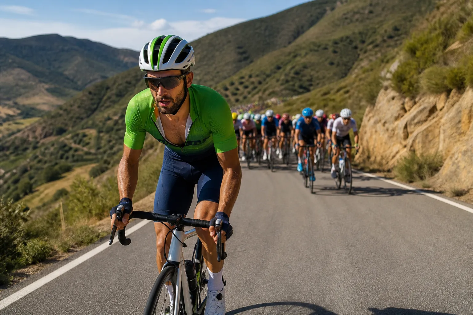 Kolarz Ethan Hayter rozciął za małe spodenki na Vuelta a España