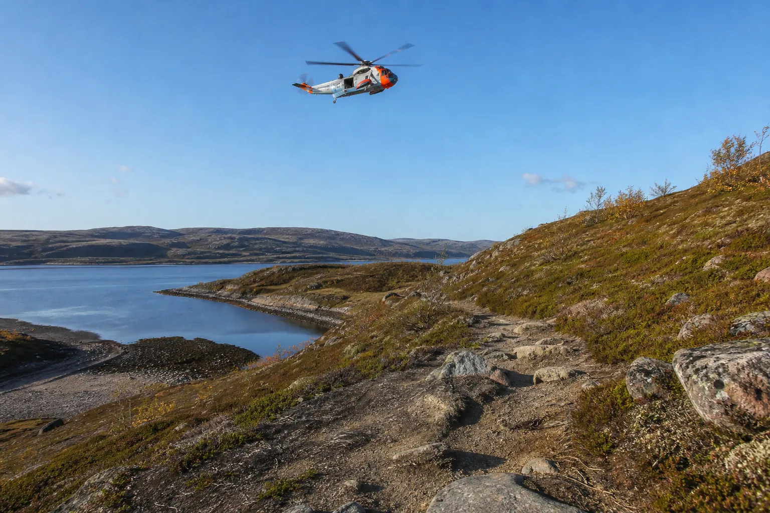 Helikopter ewakuował dwóch fińskich turystów w północnej Norwegii