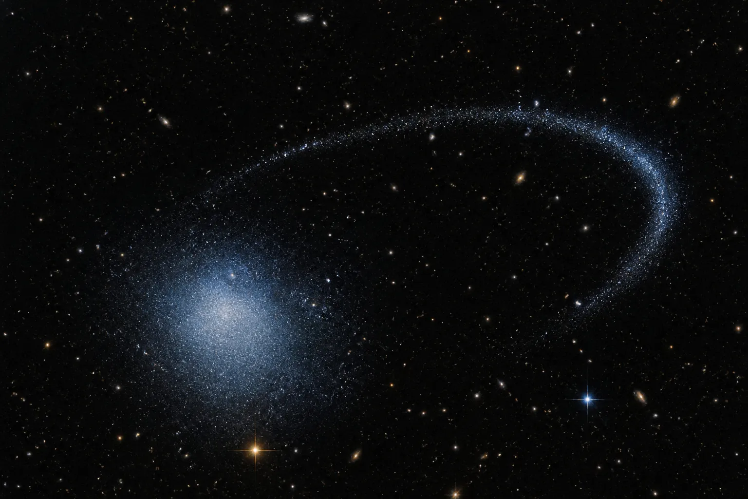 W archiwalnych danych Hubble’a znaleziono strumień gwiazd poza Drogą Mleczną