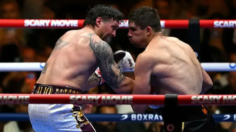Fans have deciphered Usyk's secret code on his shorts