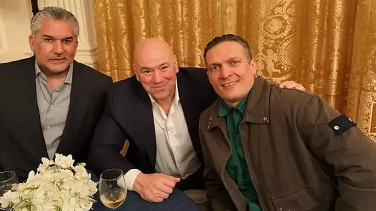 Чемпион мира Усик встретился с руководителями UFC и WWE