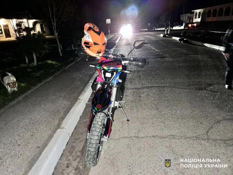 На Вінниччині 17-річний мотоцикліст збив дитину на пішохідному переході