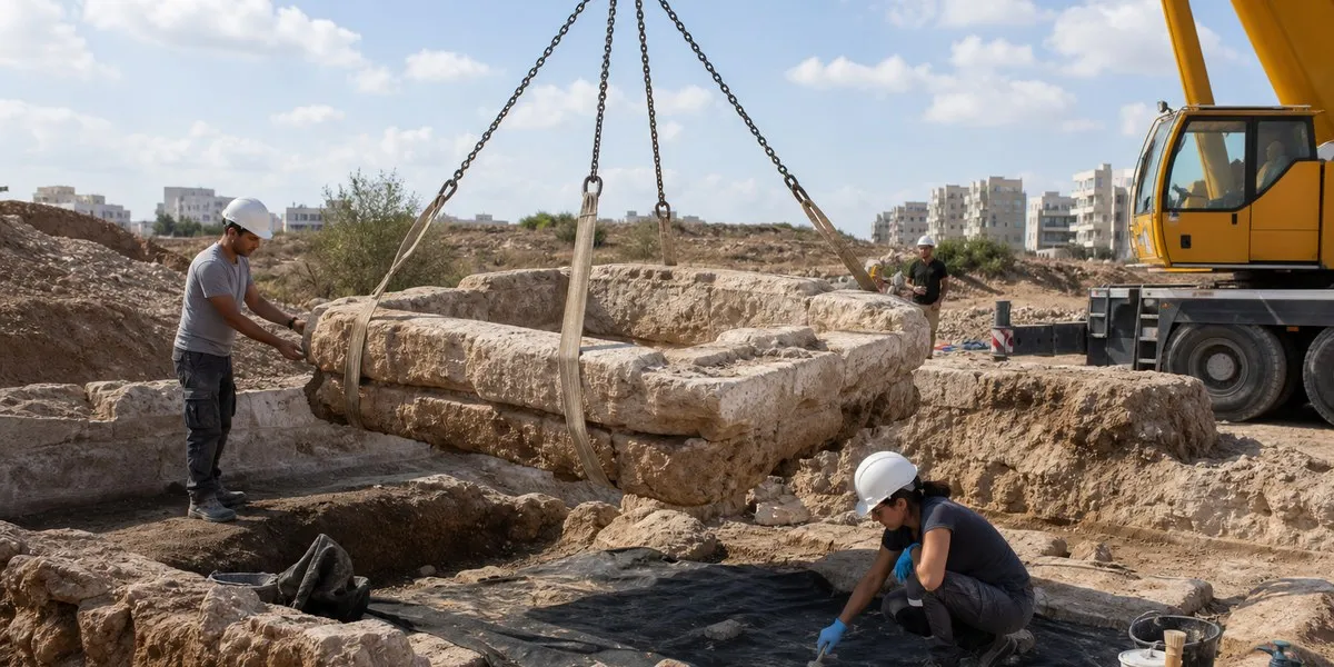 Israel relocates 25-ton mikveh from Second Temple period — Jerusalem Post
