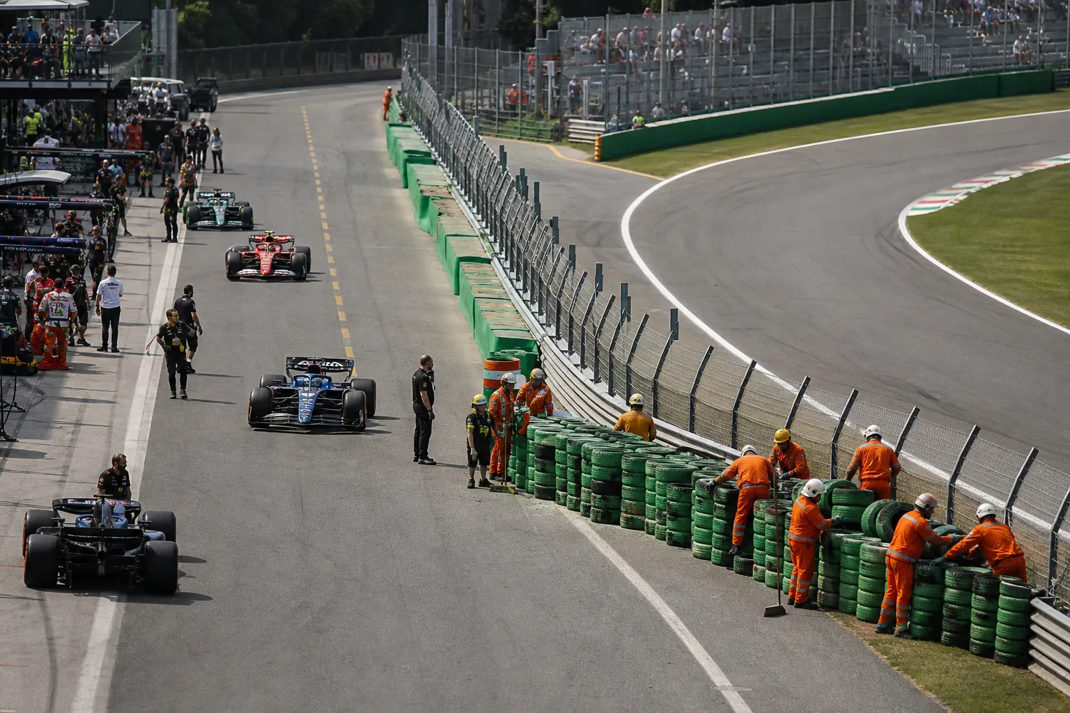 Italian Grand Prix halted after Charles Leclerc crash